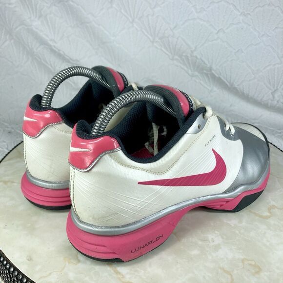 Nike Lunar Speed 3 Tennis Sneakers Sz 7.5 White Silver Athletic Workout Shoes - Picture 9 of 12